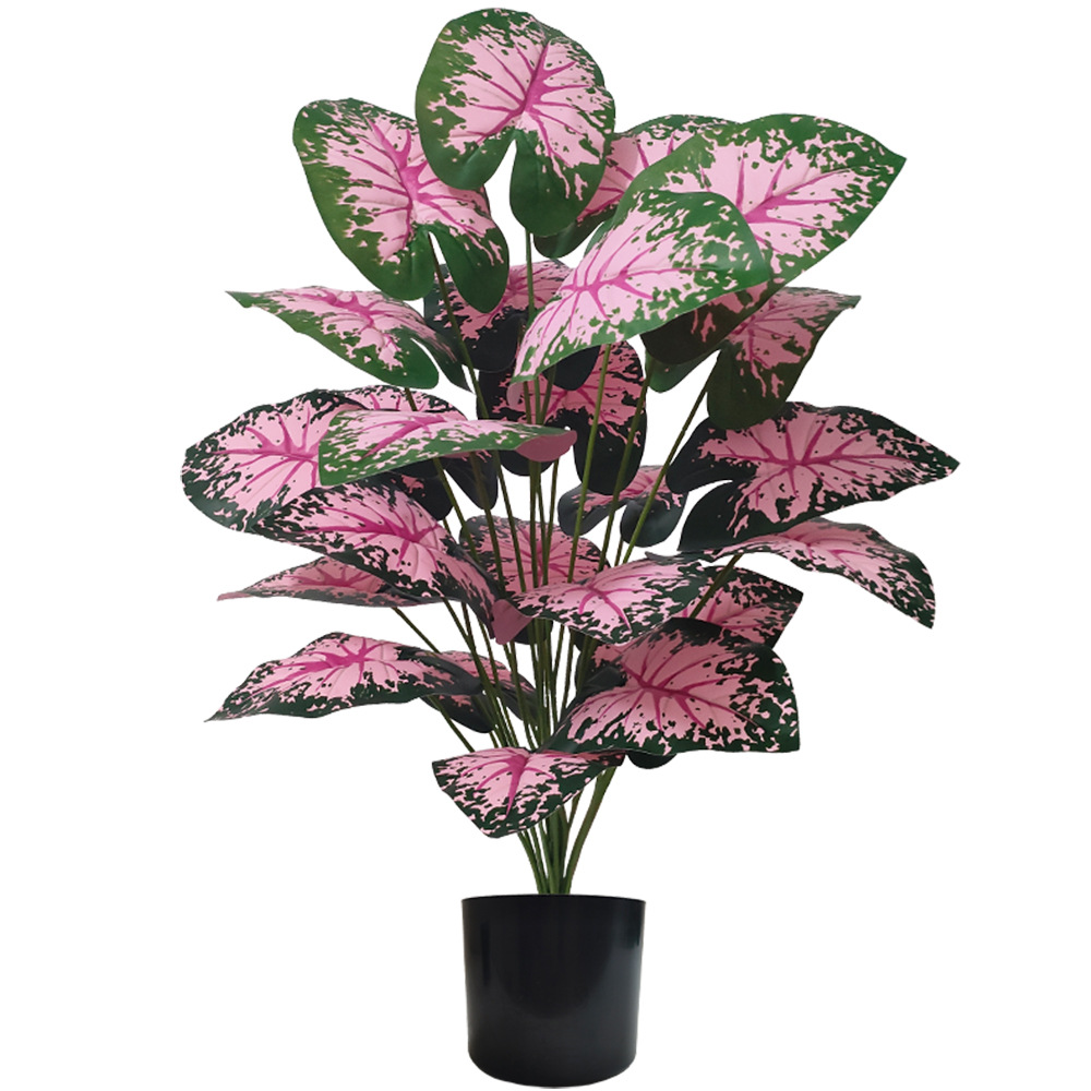 Snake Plant - สีชมพู Leaf Potted พืชปลอมพืชประดิษฐ์ตกแต่งประดิษฐ์ดอกไม้จําลองเครื่องประดับสําหรับตกแต่งบ้านงานแต่งงาน Dec