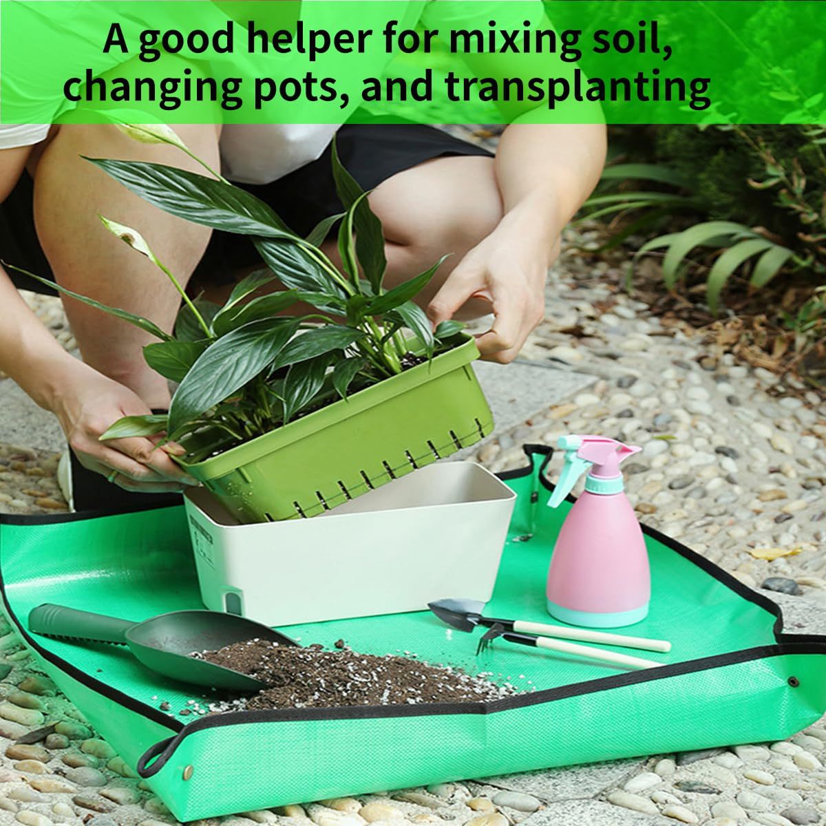 แผ่นรองปลูกต้นไม้กันน้ำ แผ่นรอ - Repotting Mat บทวิจารณ์และราคา