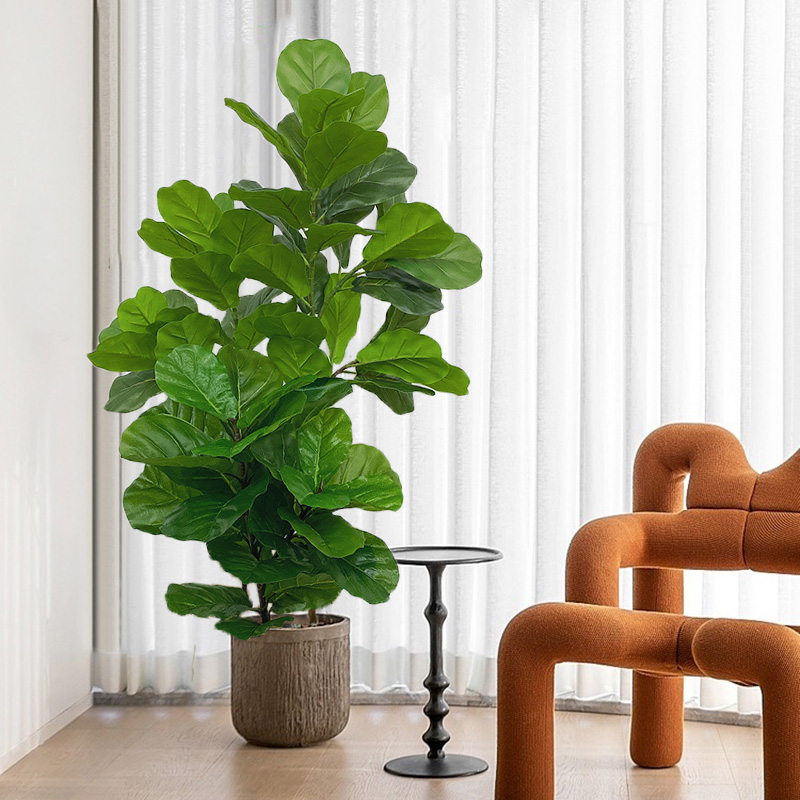 23-41in ประดิษฐ์ Ficus Tree พื - Fiddle Leaf Fig บทวิจารณ์และราคา